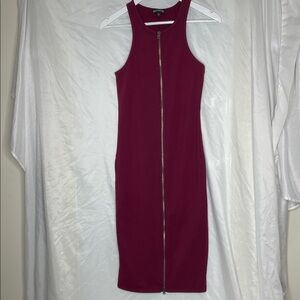 Express Rich Burgundy Midi Dress